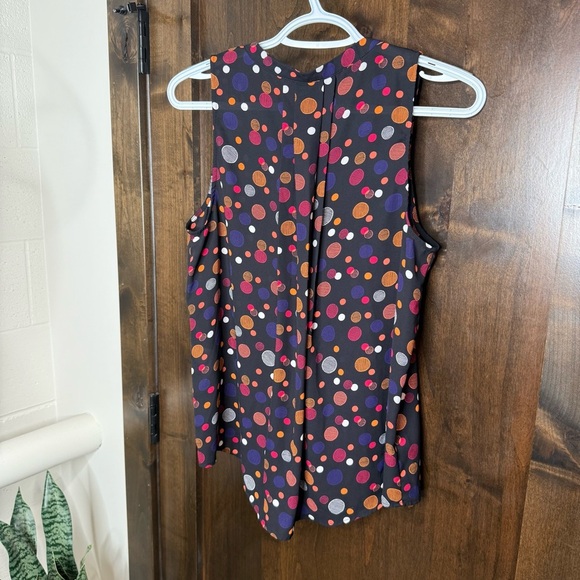 41 Hawthorn Multicolor Polka Dot Black Sleeveless Blouse Size S - Picture 6 of 8